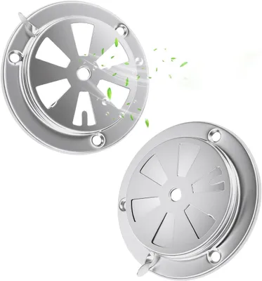 Imagen del producto de Roseta de ventilación de acero inoxidable, redonda, 1 unidad, para la circulación del aire