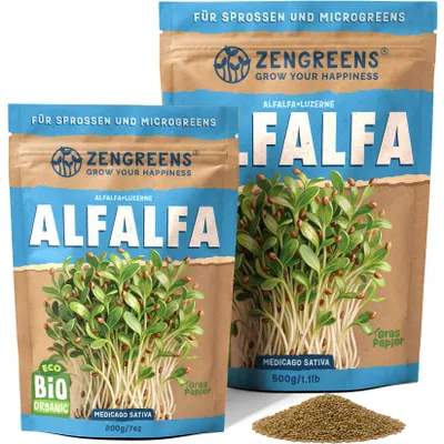 Produktbild von ZenGreens®  Sprossen- & Microgreens-Samen - Alfalfa - 200g