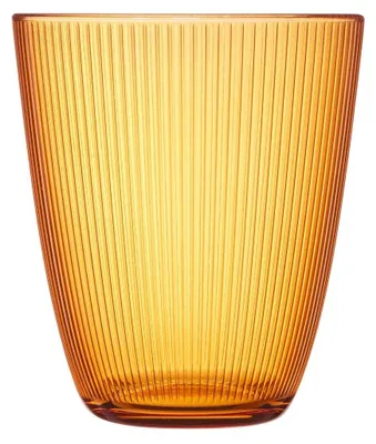 Image de Verre à eau jaune 31cl Concepto Stripy Amber - Luminarc