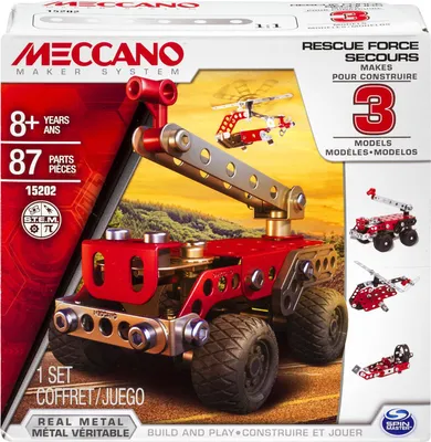 Produktbild von Meccano MEC 3 Models Set - Rescue CN GML, Multibaukasten, 8 Jahr(e), Metall, Kunststoff