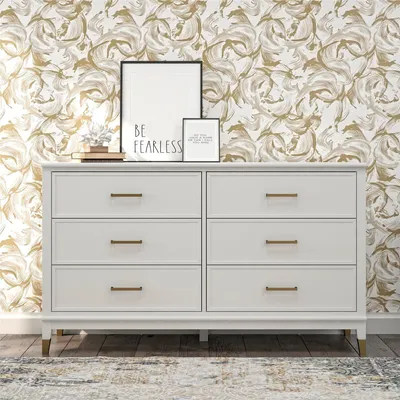 Produktbild von Kommode mit 6 Schubladen aus MDF weiß