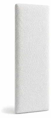Immagine prodotto di LIKMA Pannello Imbottito Da Parete Bouclé Bianco 105x50 cm , Cuscino Decorativo Modulare, Testiera Letto, Tessuto Quelle