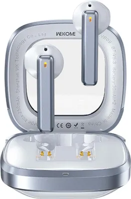 Produktbild von WEKOME VB09 Cyerin Serie - V5.3 TWS kabellose Bluetooth-Kopfhörer mit Ladetasche (Weiß)
