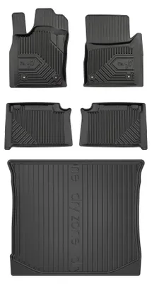 Productafbeelding van Rubberen automatten + kofferbakmat voor Jeep Grand Cherokee IV 2016-2021 (SUV) – 5-delig, zwart, op maat – Wielganizator
