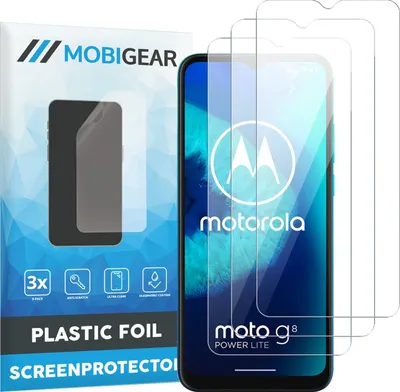 Produktbild von Mobigear  Motorola Moto G8 Displayschutz Schutzfolie - Hüllenfreundlich (3er Pack)