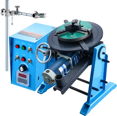 Produktbild von VEVOR Schweißdrehtisch 120 W Schweißpositionierer 0,5–6U/min Manipulator 25 kg(Horizontal)/50 kg(vertikal) Drehtisch 0–90° Neigungswinkel KD200-Dreibackenfutter zum Schneiden, Schleifen, Montieren