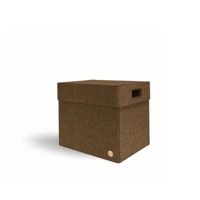 Produktbild von Aufbewahrungsbox CLASSIC Filz 38 x 33 x 33 cm mit Deckel in hellbraun meliert