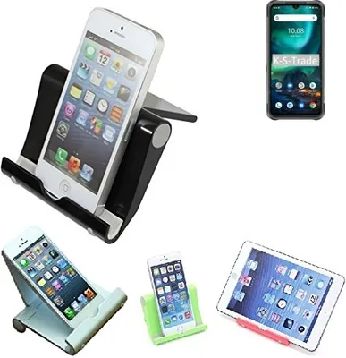 Produktbild von K-S-Trade Handy-Ständer kompatibel mit UMIDIGI Bison faltbarer Tischständer Smartphone Tablet Halterung Reise