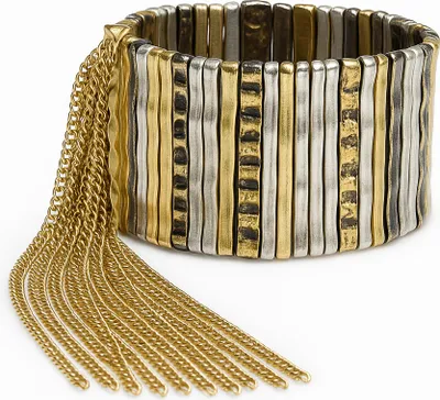 Produktbild von Armband Boho mit Ketten Fransen, elastisch von collezione alessandro