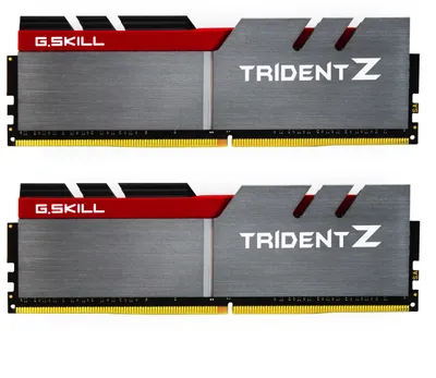 Produktbild von DIMM 16 GB DDR4-3200 (2x 8 GB) Dual-Kit (grau/rot, F4-3200C16D-16GTZB, Trident Z, INTEL XMP)