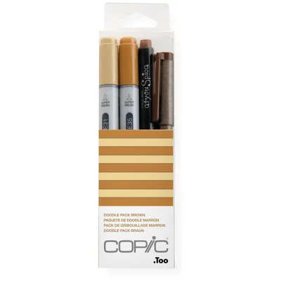 Produktbild von COPIC Ciao 4er Set Doodle Pack - braun