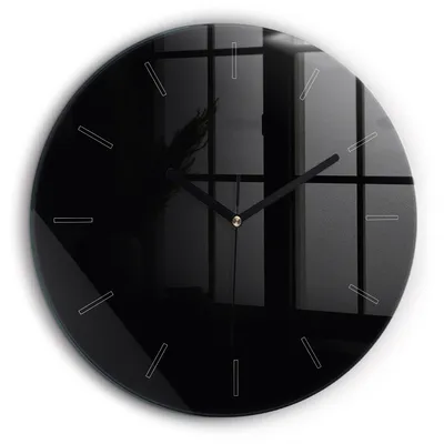 Produktbild von Wallfluent Große Wanduhr – Stilles Quarzuhrwerk - Uhr Dekoration Wohnzimmer Schlafzimmer Küche - Zifferblatt mit Striche - schwarze Zeiger - 60 cm - Schwarz