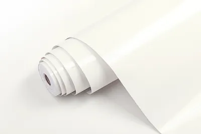 Produktbild von Klebefolie Uni Glanz Weiß Möbelfolie Dekofolie - Küchenfolie Schrankfolie Tischfolie - 67,5 cm x 1 m