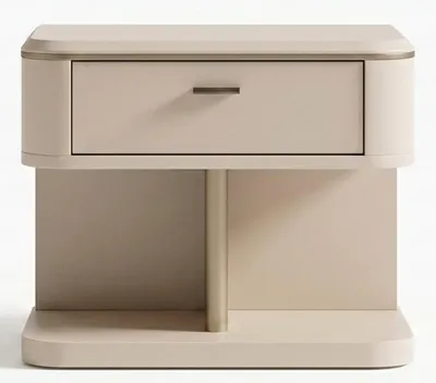 Productafbeelding van 2x Nachtkastje set, modern nachtkastje, bijzettafeltje, beige, luxe design