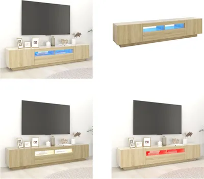 Obrázek produktu pro vidaXL TV skříňka s LED osvětlením Sonoma dub 200x35x40 cm - TV skříňka - TV skříňka s LED osvětlením - TV skříňka s LED osvětlením