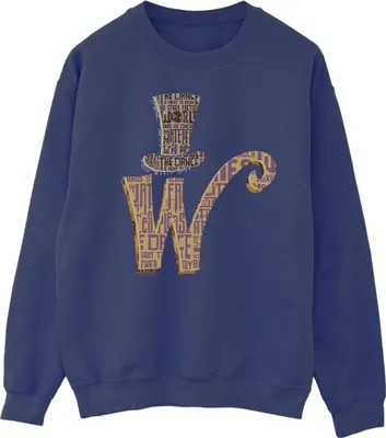 Produktbild von Willy Wonka - "W Logo Hat" Sweatshirt für Herren BI50539 (XL) (Marineblau)
