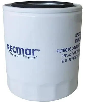 Image de Recmar 10 microns Séparateur d'eau Filtre à carburant Bleu 3 3/4'' Bleu 3 3/4
