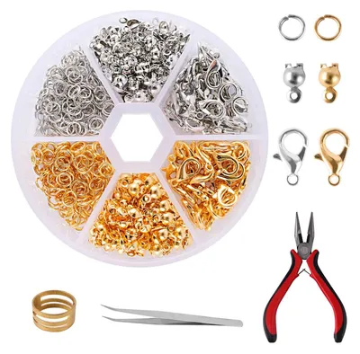Imagen del producto de Kit de cierre para cadenas, de 463 piezas, para pulseras y joyería