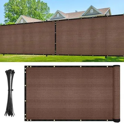 Produktbild von Famanu Sichtschutzzaun 122 m x 152,4 cm - Schattenschutznetz - 142 g/m² - UV-Schutz - Windschutz - HDPE-Gewebe