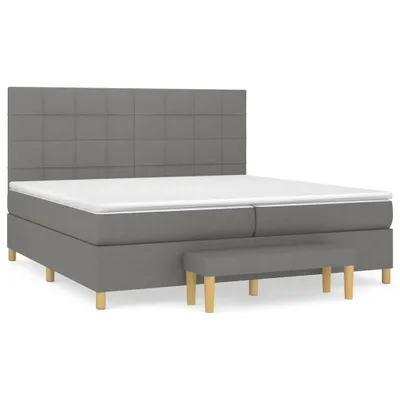 Produktbild von vidaXL Boxspringbett mit Matratze Dunkelgrau 200x200 cm Stoff