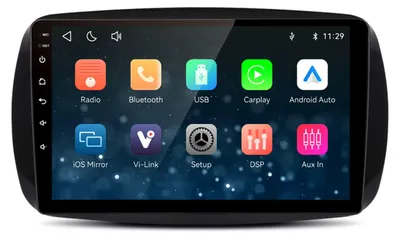 Produktbild von 9 Zoll Plug & Play Autoradio für Smart Forfour Fortwo 453 2015-2019 CarPlay Android Auto Bluetooth Navigation Lenkradsteuerung Linux