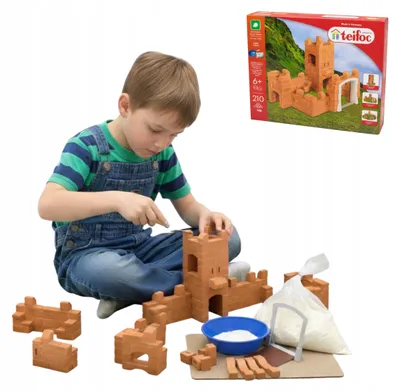 Produktbild von Teifoc Ziegelburg Bausatz Burg 210 Teile