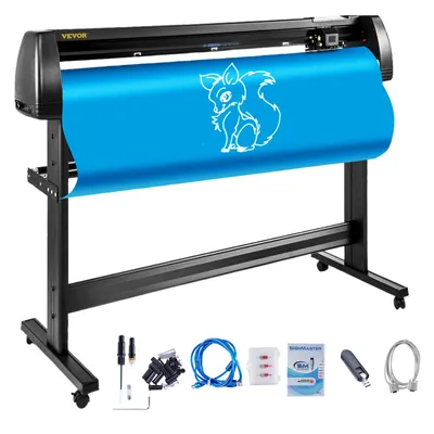Image de VEVOR Vinyl plotter de découpe 53" (1350 mm) - plotter de découpe avec logiciel SignMaster, machine de découpe pour lettrages et enseignes, inclus