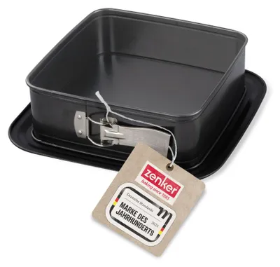Immagine prodotto di Zenker Bake, Click & Go Teglia quadrata 24 x 24 x 8 cm Teglia con coperchio disponibile separatamente per il trasporto diretto Teglia per dolci da cuocere e trasportare