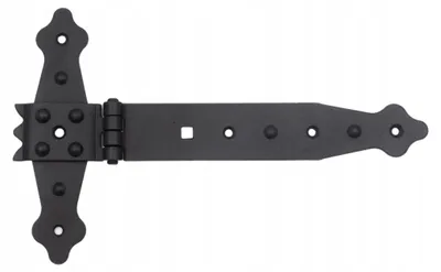 Image de Charnière de portail croisée 200 mm finition noire mate