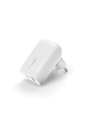 Produktbild von Belkin Dual Netzladegerät 37W USB-C 25W PD + USB-A WCB007vfWH (WCB007VFWH)
