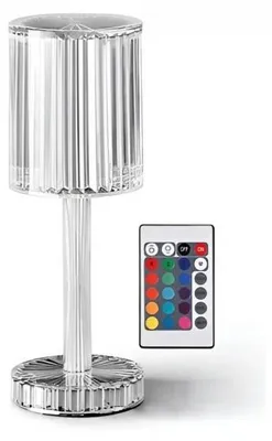 Immagine prodotto di Verk 12305 Lampada da tavolo a LED in cristallo, RGB, pannello touch, telecomando