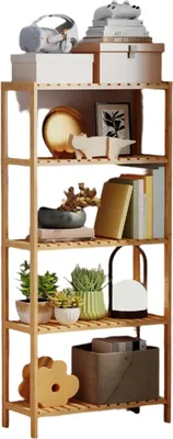 Produktbild von Bambus Regal 60x130x26cm dunkelbraun Holz