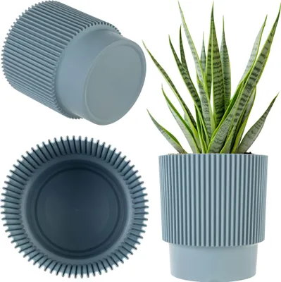 Obrázek produktu pro KADAX květináč květináč 13cm obal na rostlinu stojan na květiny plastový zelený