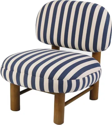 Zdjęcie produktu dla HOMLA Fotel LUMEN Niebiesko biały 64x69,5x77 cm