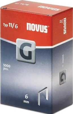 Produktbild von Flachdrahtklammer G Typ 11 B10,6xL6mm Draht-B.1,25mm 5000St./Pack.NOVUS