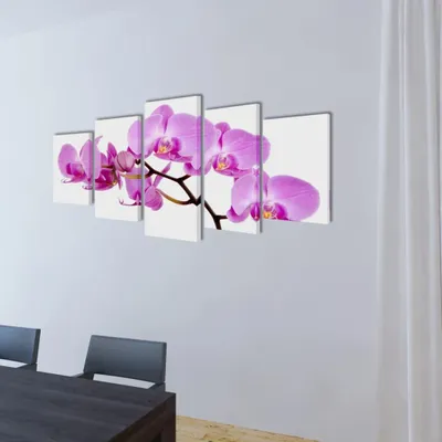 Obrázek produktu pro vidaXL Obrázky Dekorace Sada Orchidej 200 x 100 cm