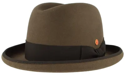 Mayser eleganter Homburg Wollfilz-Anlasshut mit Einfass in grau