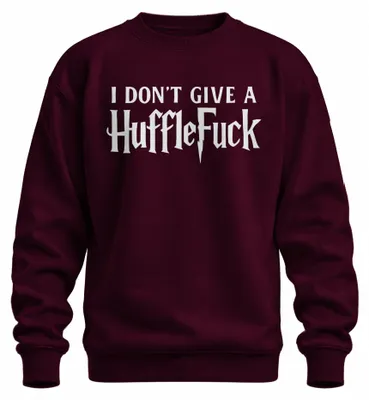 Obrázok produktu pre I don't give a Hufflefuck Lustig Halloween Harry Potter Fan Geschenk Uni mikina, bordová, S