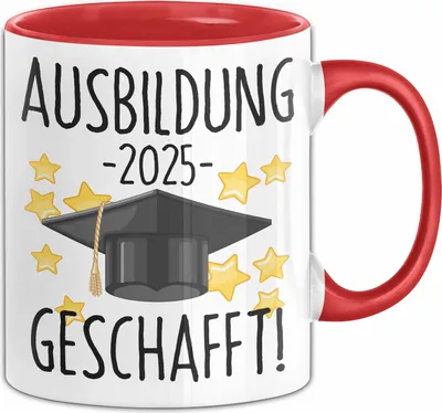 Produktbild von Trendation - Ausbildung Bestanden Geschenk Tasse Geschenkidee Bestandene Prüfung Abschluss 2023  (Rot)