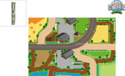 Produktbild von Kids Globe Spielteppich Bauernhof XXL 100 x 150 cm Motivteppich