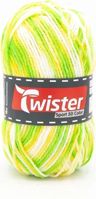 Produktbild von 50g Twister Sport color  neongelb-grün 13 stricken häkeln