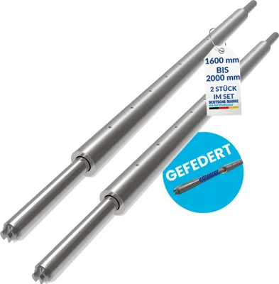Produktbild von Rundsperrbalken Sperrstange Klemmbalken 2 Stück 1600-2000 mm Kombizapfen 19/24mm