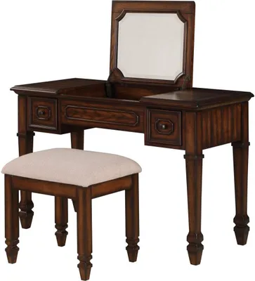 Produktbild von Schminktisch mit Spiegel Luxus Konsole Kommode Schlafzimmer 2tlg. Set Tisch