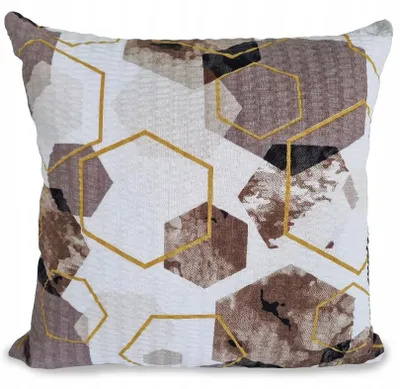 Obrázok produktu pre Poťah na vankúš Fan Kissenhülle, rozmery 40x40 cm, geometrický vzor, farby: béžová a hnedá