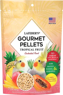 Produktbild von Lafeber Gourmet Pellets - Tropische Früchte - Nymphensittich - Ausgewogenes Futter: Pellets Mit Früchten Für Nymphensittiche 56G Probe