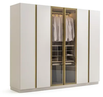 Produktbild von Kleiderschrank Garderobenschrank Schlafzimmer Weiß Modernes Design Möbel