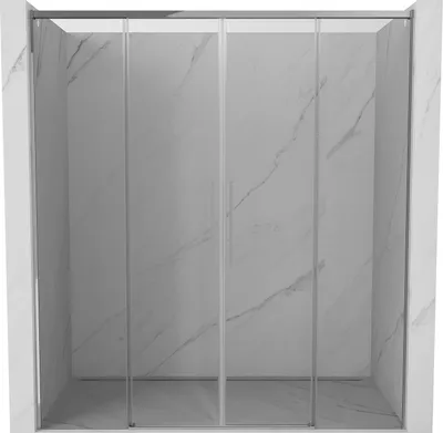 Image de Mexen Rox Porte coulissante pour douche 140 cm, transparente, chromée - 8C2-140-000-01-00