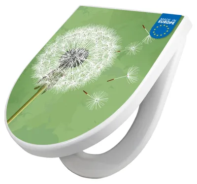 Produktbild von WC Sitz mit Absenkautomatik D Form Motiv Pusteblume 3 [TDW3 10804]