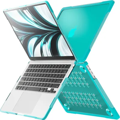 Produktbild von Mobigear Shockproof Pro MacBook Air 13 Zoll (2022-2026) Hardcase Hülle MacBook Case - Grün - Model A2681 / A3113 / A3240 / A3449