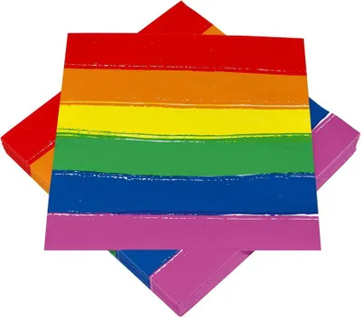 Produktbild von 20 Servietten Regenbogen Rainbow bunt 33 x 33 cm